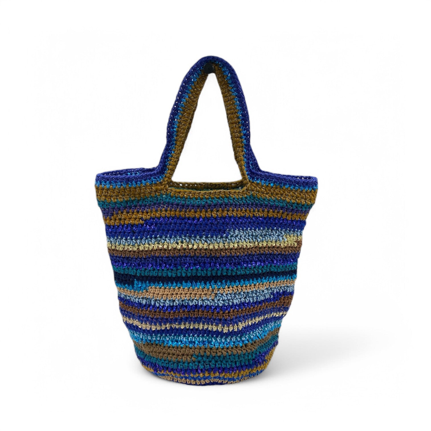 FERIHA BAG -BLUE/CARAMEL M