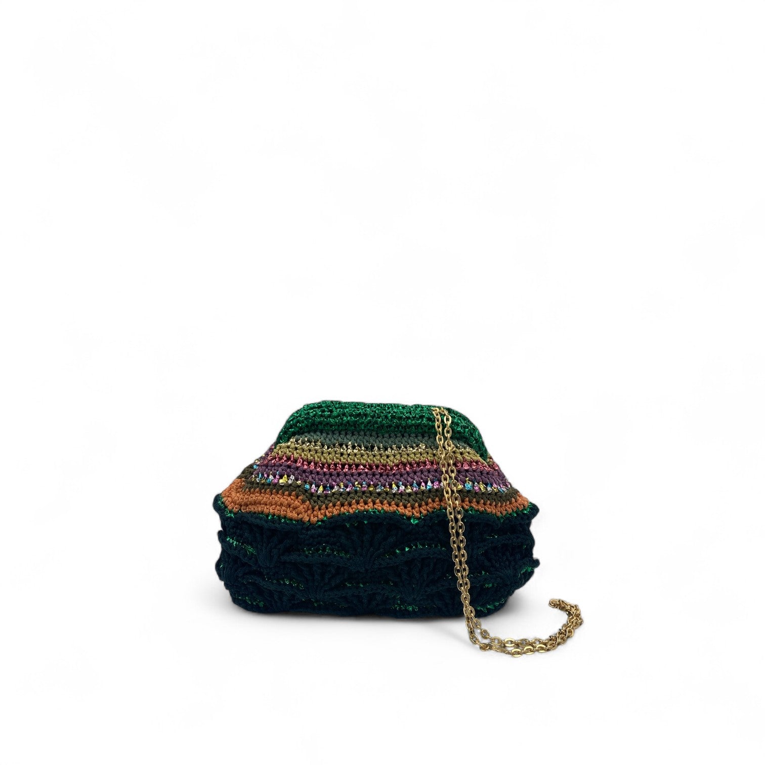 MIDIYE CLUCH - GREEN MULTICOLOR