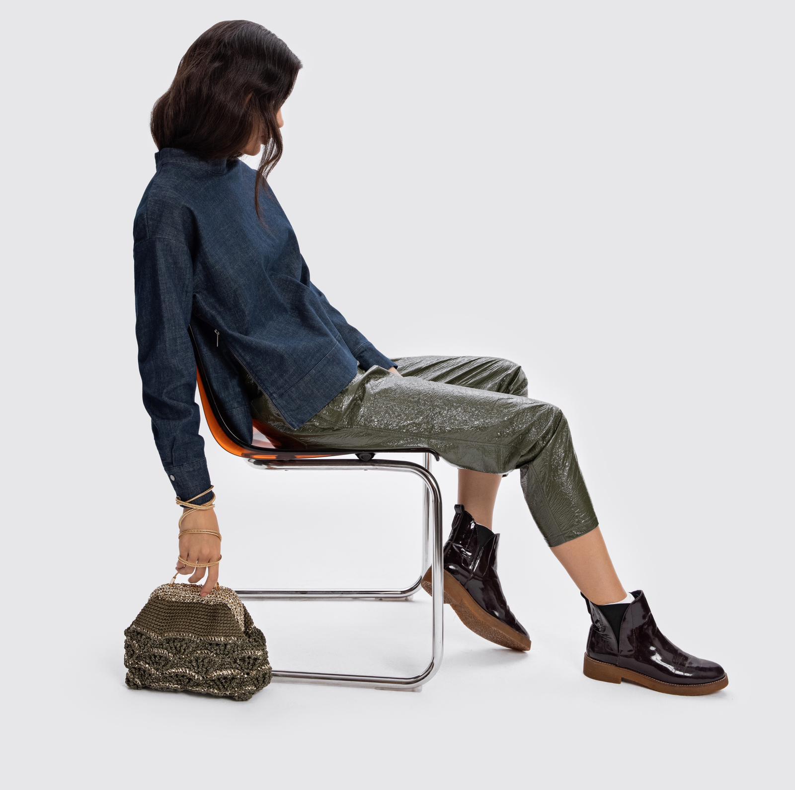 MIDIYE CLUCH - ORANGE BROWN